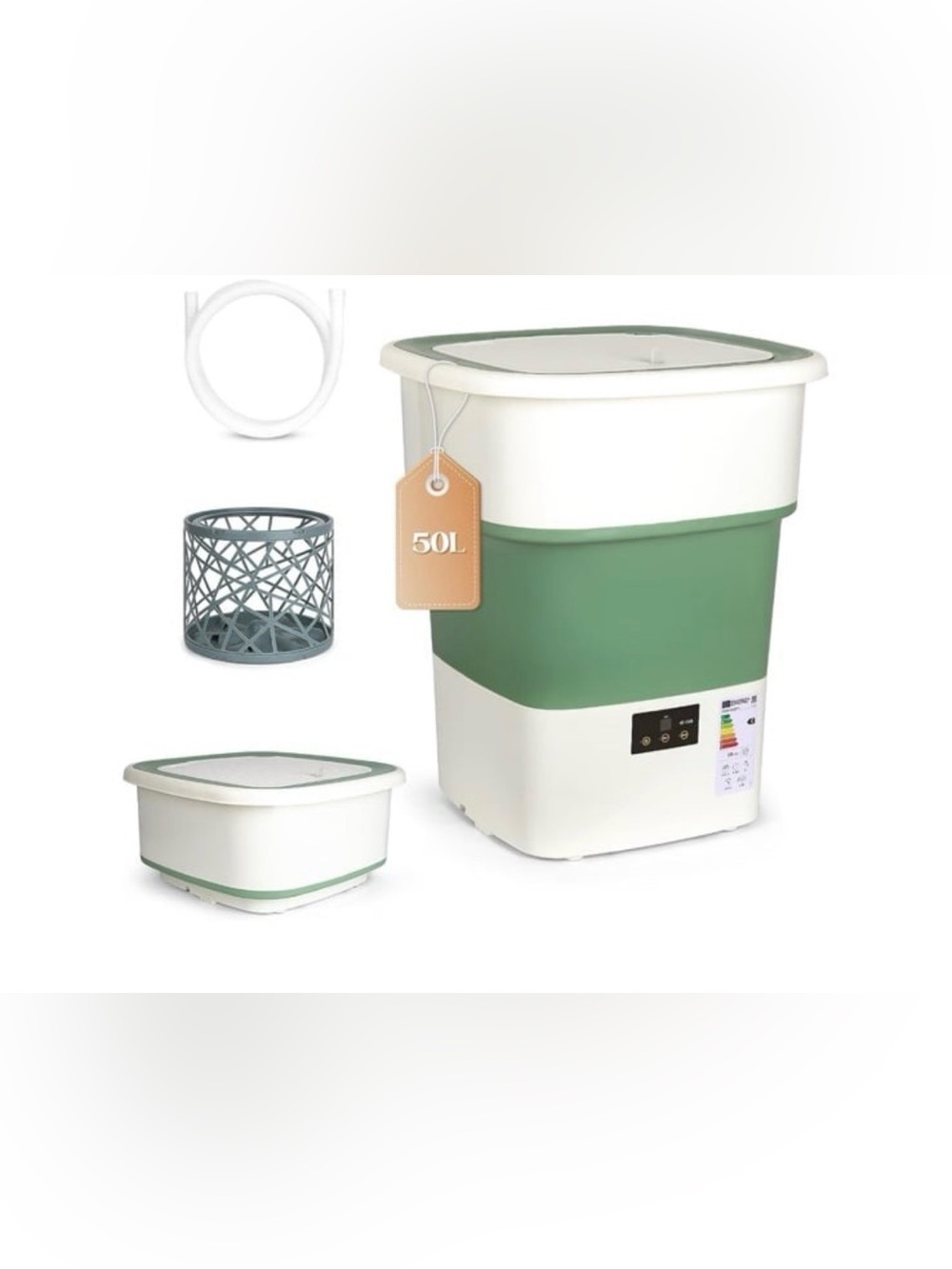 1.8 Cu.Ft Foldable Portable Washer - Compact Washing